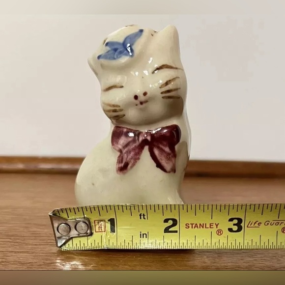 Vintage Salt or Pepper Shaker Replacement Shawnee Puss 'n Boots Cat Bow Pottery - Picture 10 of 11